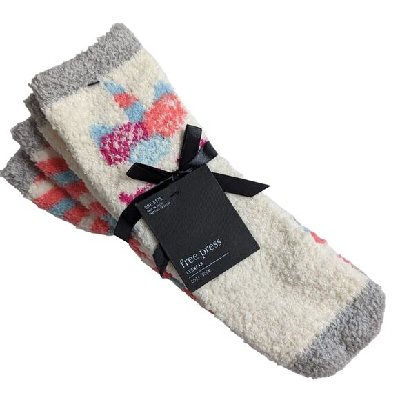 free press Accessories - Free Press Cozy Winter Socks Pink Pastel 2 Pack